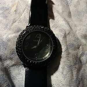 Black crystal watch